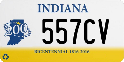 IN license plate 557CV