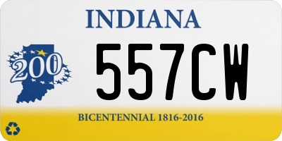 IN license plate 557CW