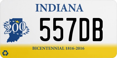 IN license plate 557DB