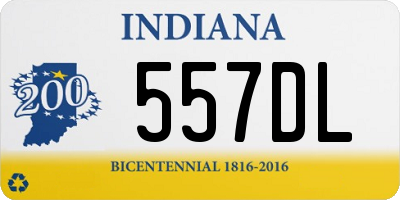 IN license plate 557DL