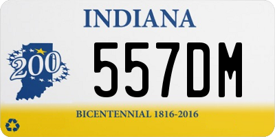 IN license plate 557DM