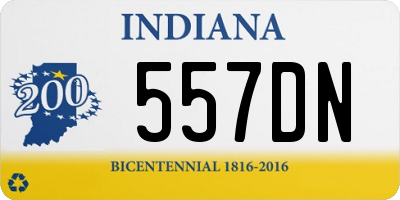 IN license plate 557DN