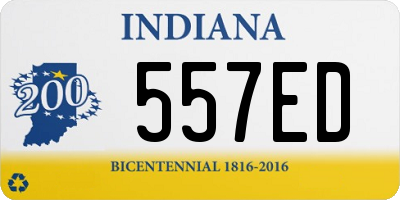 IN license plate 557ED