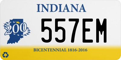 IN license plate 557EM