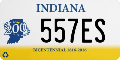 IN license plate 557ES