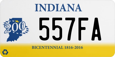 IN license plate 557FA