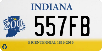 IN license plate 557FB