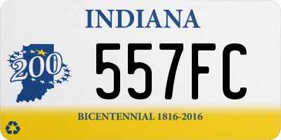 IN license plate 557FC