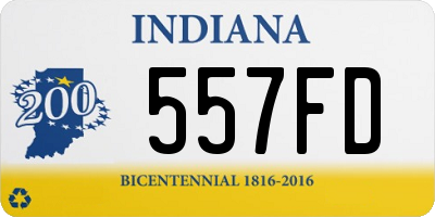 IN license plate 557FD