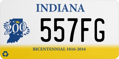 IN license plate 557FG