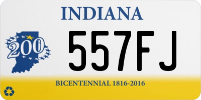 IN license plate 557FJ