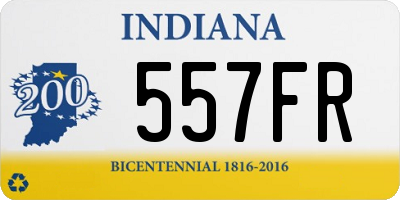 IN license plate 557FR