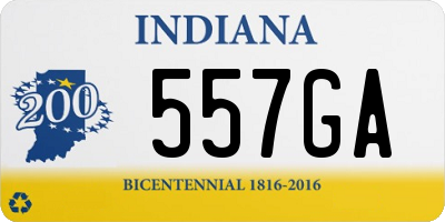 IN license plate 557GA