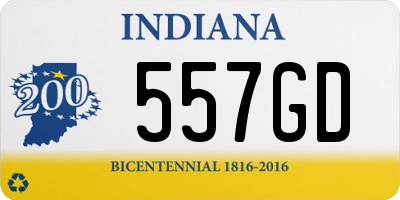 IN license plate 557GD