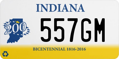 IN license plate 557GM