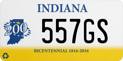 IN license plate 557GS