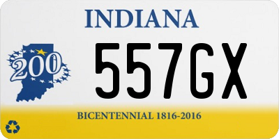 IN license plate 557GX