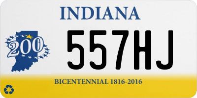 IN license plate 557HJ