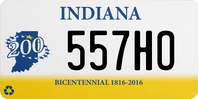 IN license plate 557HO