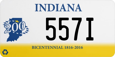 IN license plate 557I