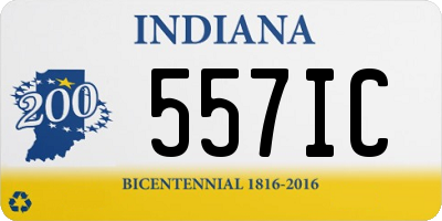 IN license plate 557IC