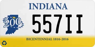 IN license plate 557II