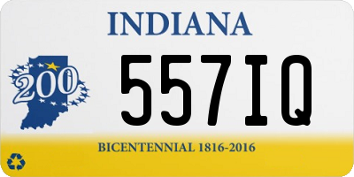 IN license plate 557IQ