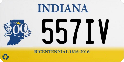 IN license plate 557IV