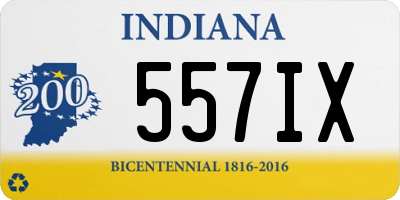 IN license plate 557IX