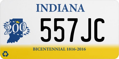 IN license plate 557JC