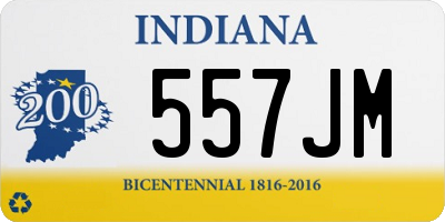 IN license plate 557JM