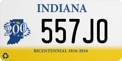 IN license plate 557JO