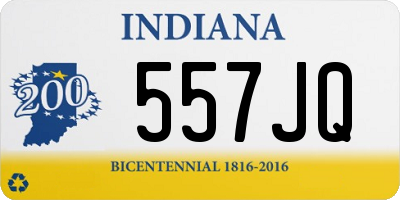 IN license plate 557JQ