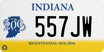 IN license plate 557JW