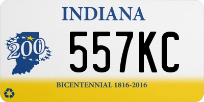 IN license plate 557KC