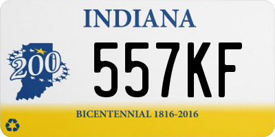 IN license plate 557KF