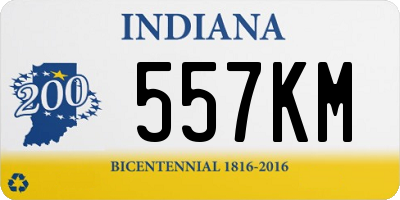 IN license plate 557KM