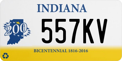 IN license plate 557KV