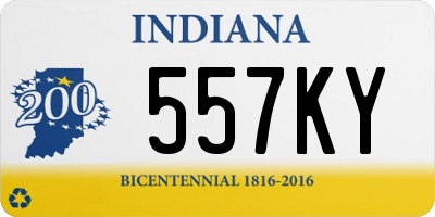 IN license plate 557KY