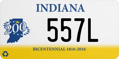 IN license plate 557L