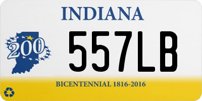 IN license plate 557LB