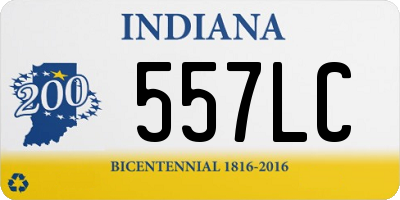 IN license plate 557LC