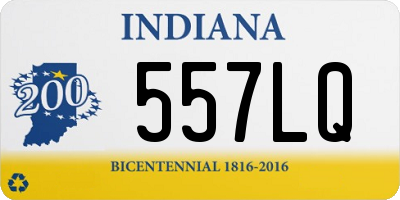 IN license plate 557LQ