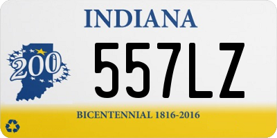 IN license plate 557LZ