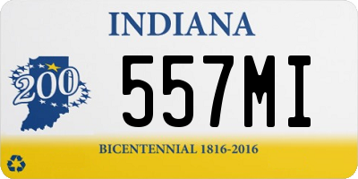 IN license plate 557MI