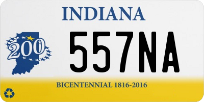 IN license plate 557NA