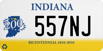 IN license plate 557NJ