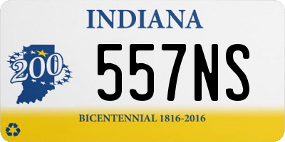 IN license plate 557NS