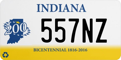 IN license plate 557NZ