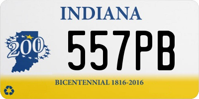 IN license plate 557PB